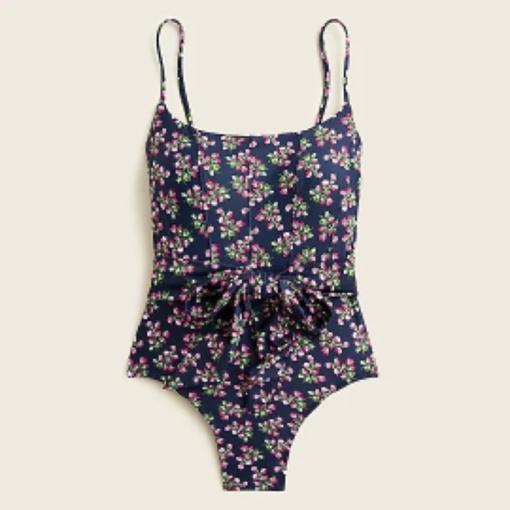 Jcrew Topstitched tie-waist one-piece in twilight berry
Item BE728